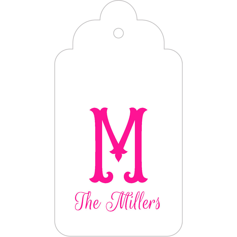 Chic Letter Gift Tags - Choose Your Color