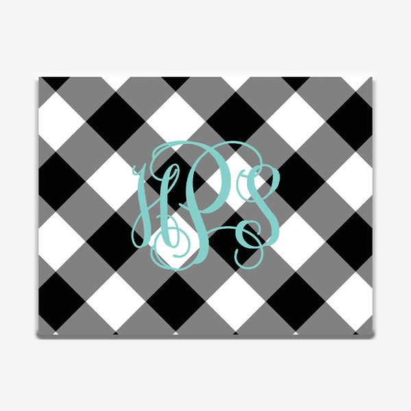 Black Gingham Note Cards