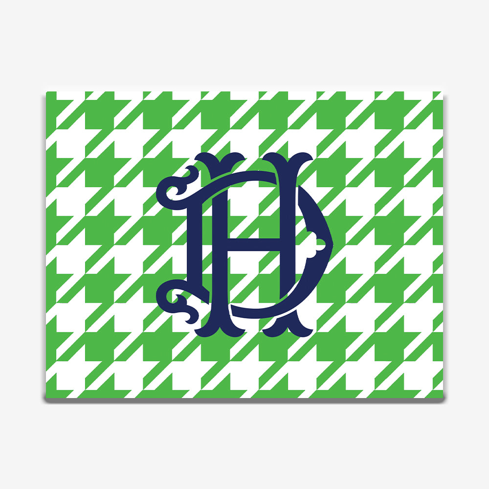Lime Houndstooth Note Cards
