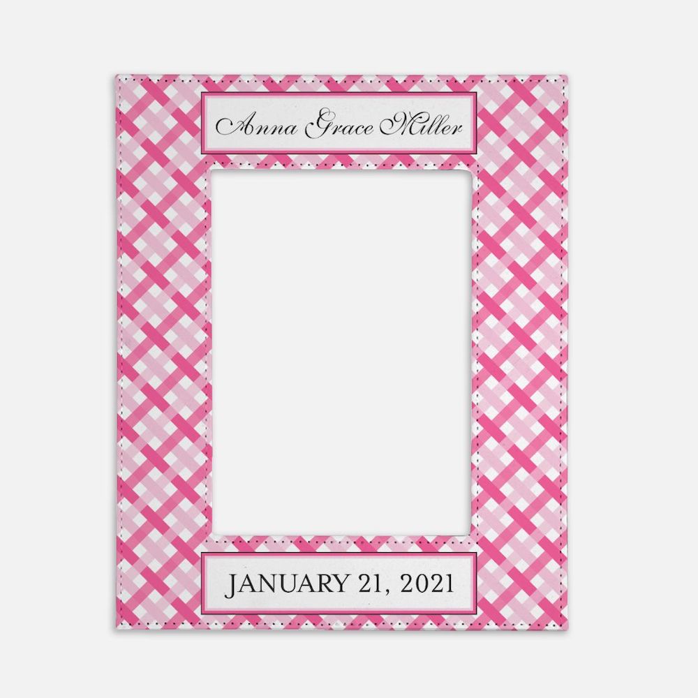 Pink Plaid Picture Frame