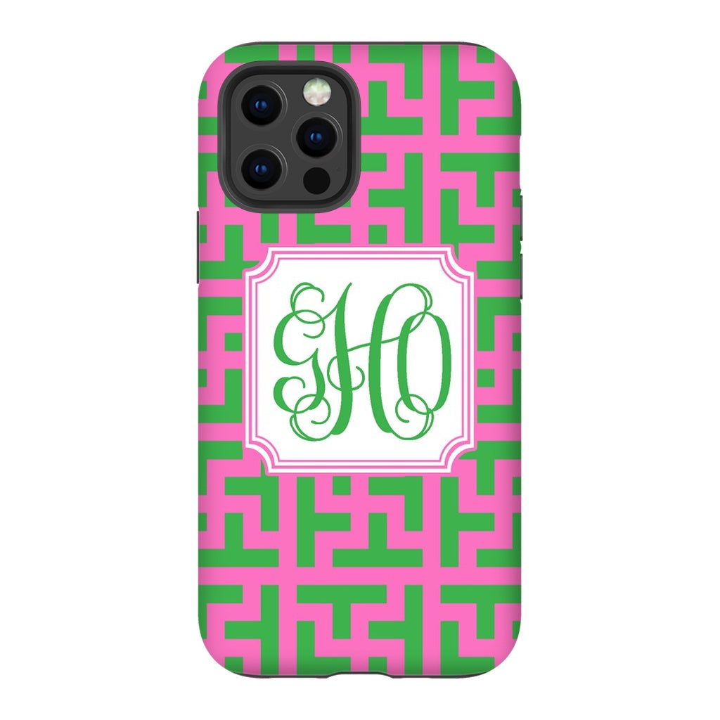 Pink & Kelly Graphic Tile Phone Case