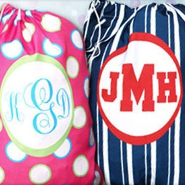 Monogrammed Laundry Bags
