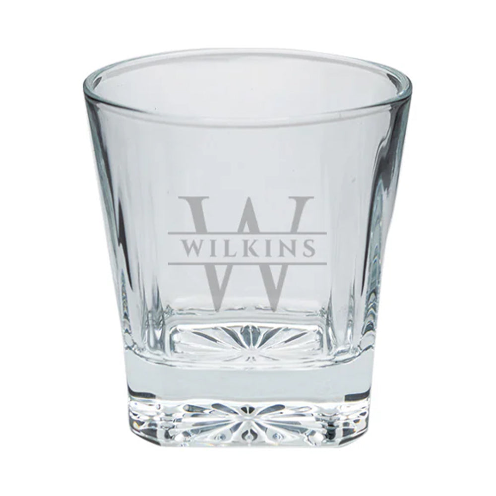 Opulence Engraved Rocks Glasses - Set of Four