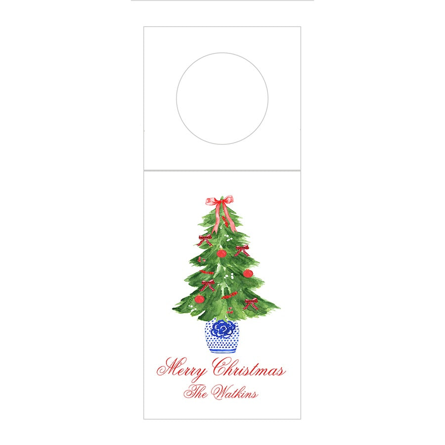 Holiday Blue Pot Bottle Tag