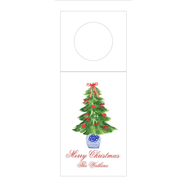 Holiday Blue Pot Bottle Tag