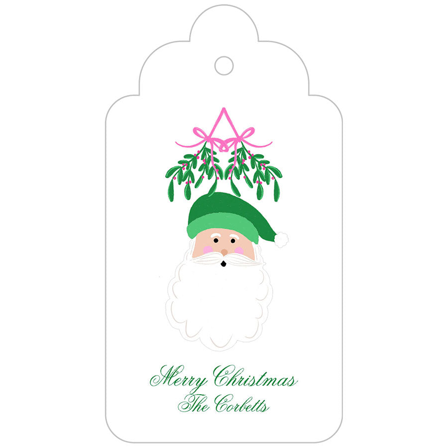 Mistletoe Santa Gift Tags