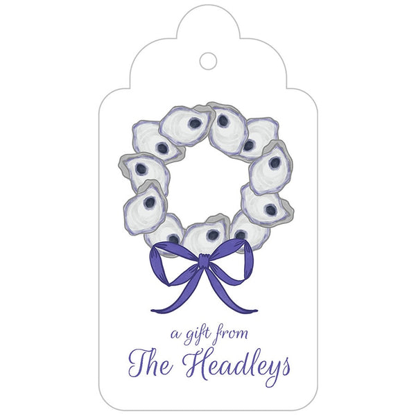 Oyster Wreath Gift Tags