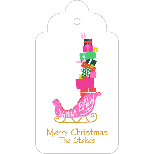 Santa Baby Sleigh Gift Tags