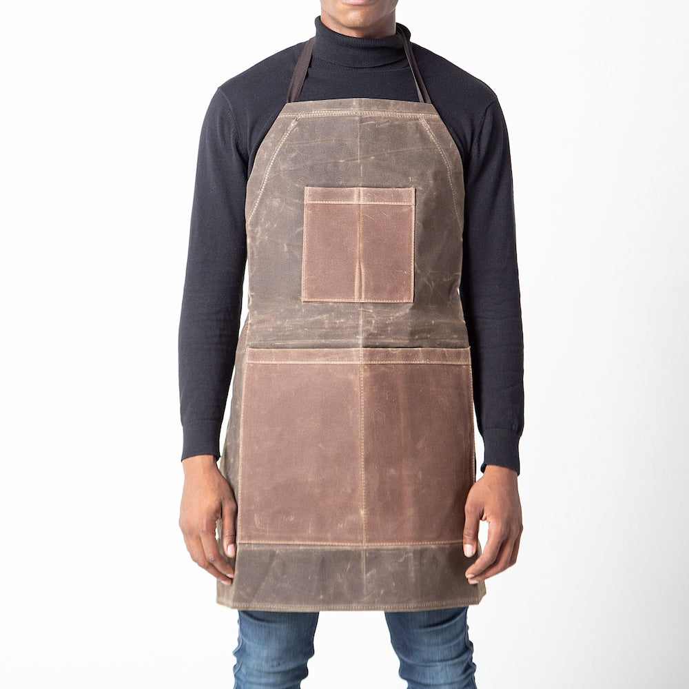 Olive Waxed Apron