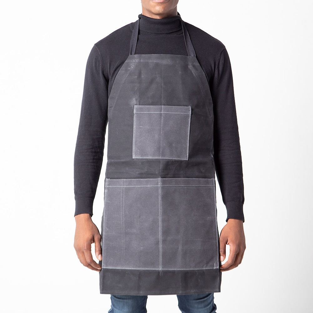 Black Waxed Apron