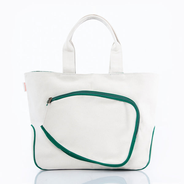 Natural/Emerald Pickleball Tote