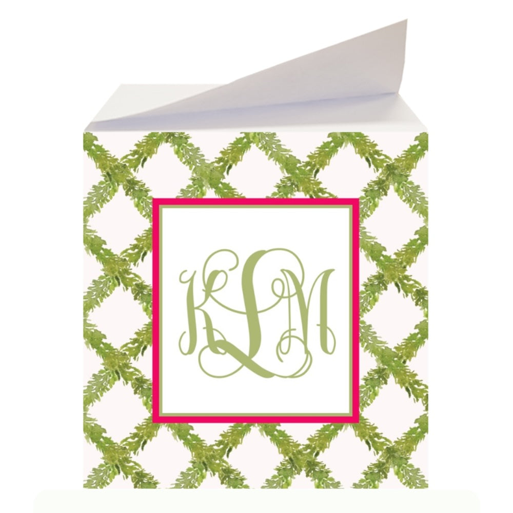 Boxwood Lattice Sticky Memo Note Cube