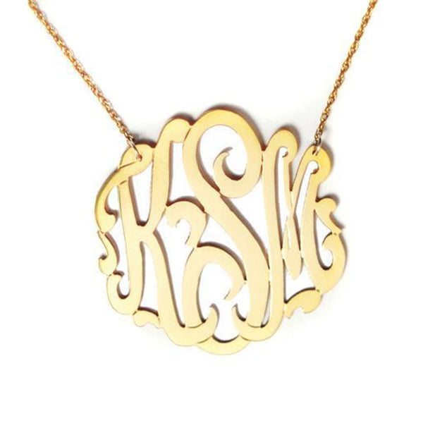 Chelsea Handcut Monogram Necklace