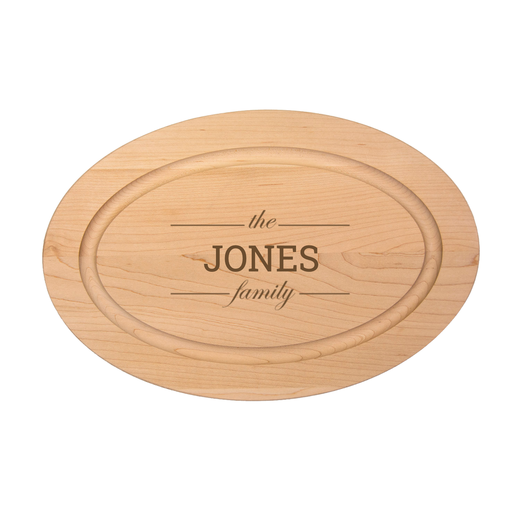 Premium Oval Cutting Board - Choose Engraving Style