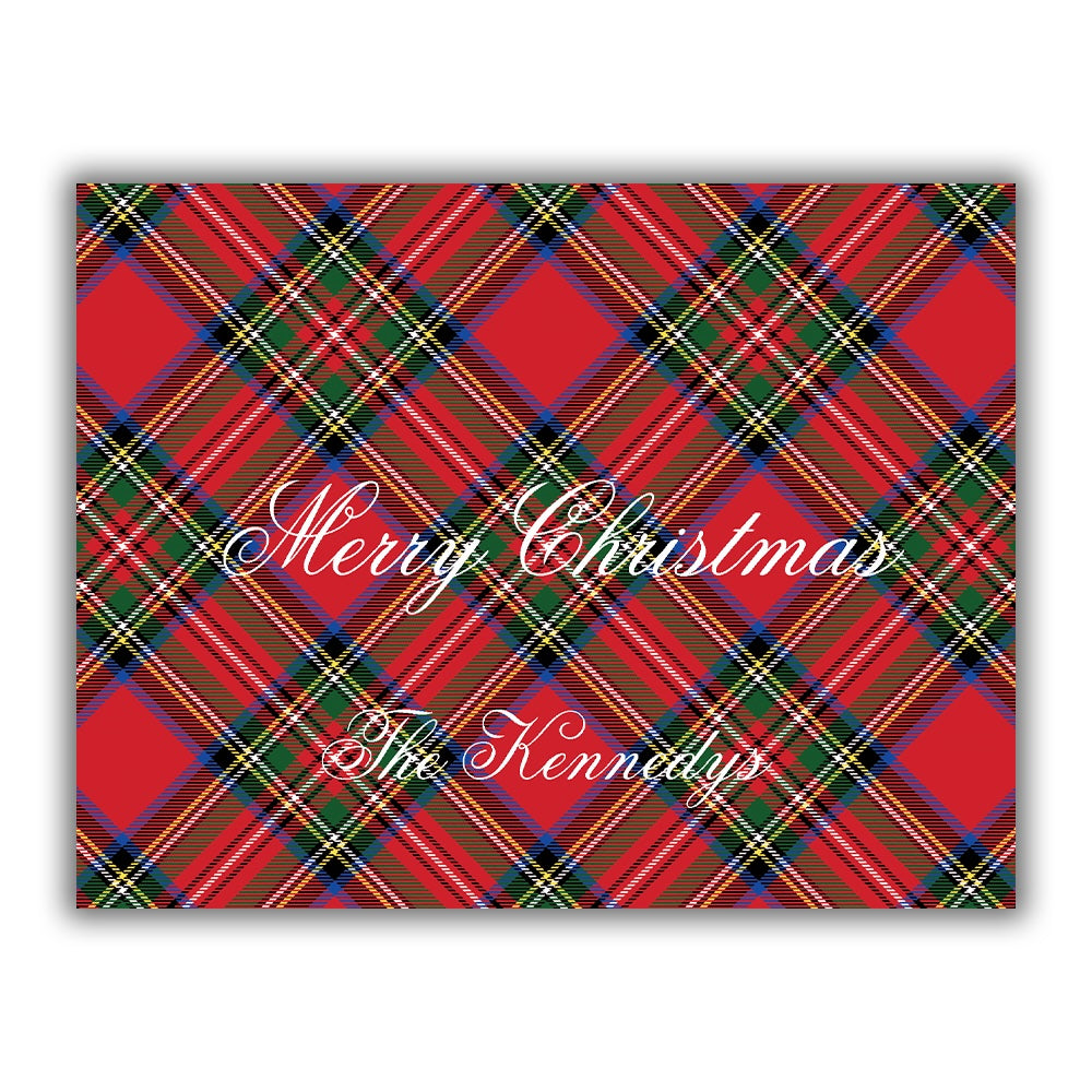 Red Plaid Note Cards