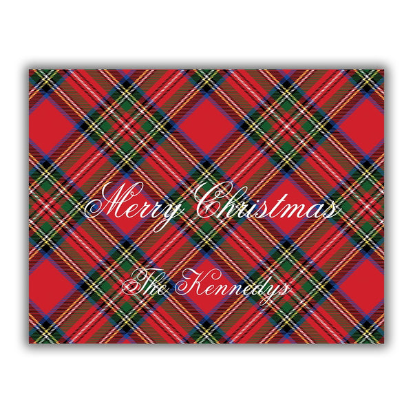 Red Plaid Note Cards