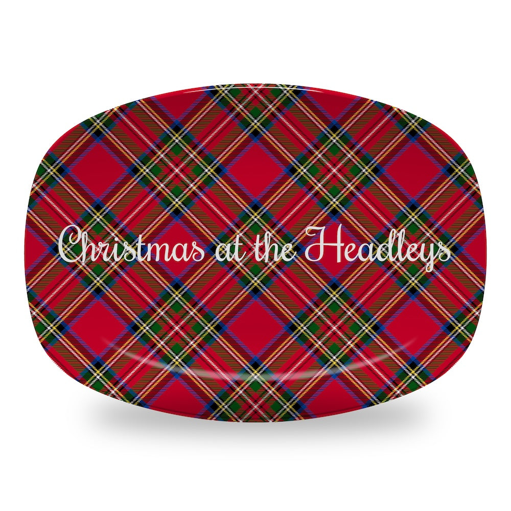 Red Plaid ThermoSaf® Platter