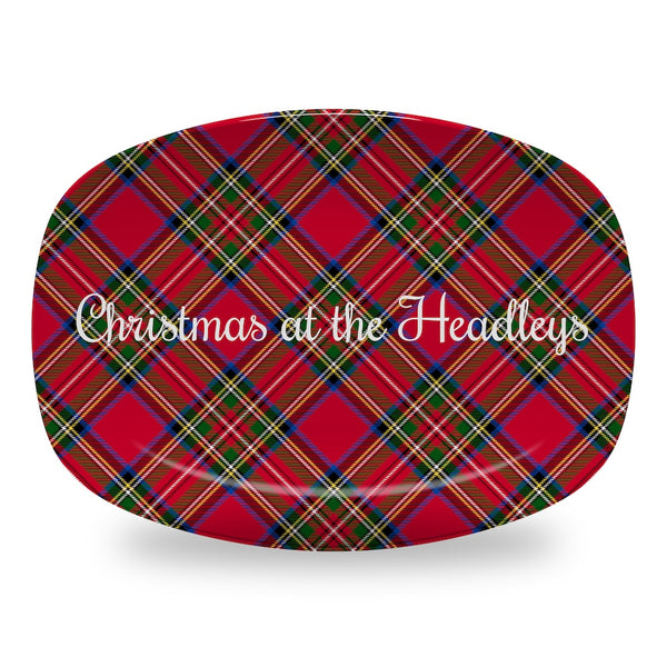 Red Plaid ThermoSaf® Platter