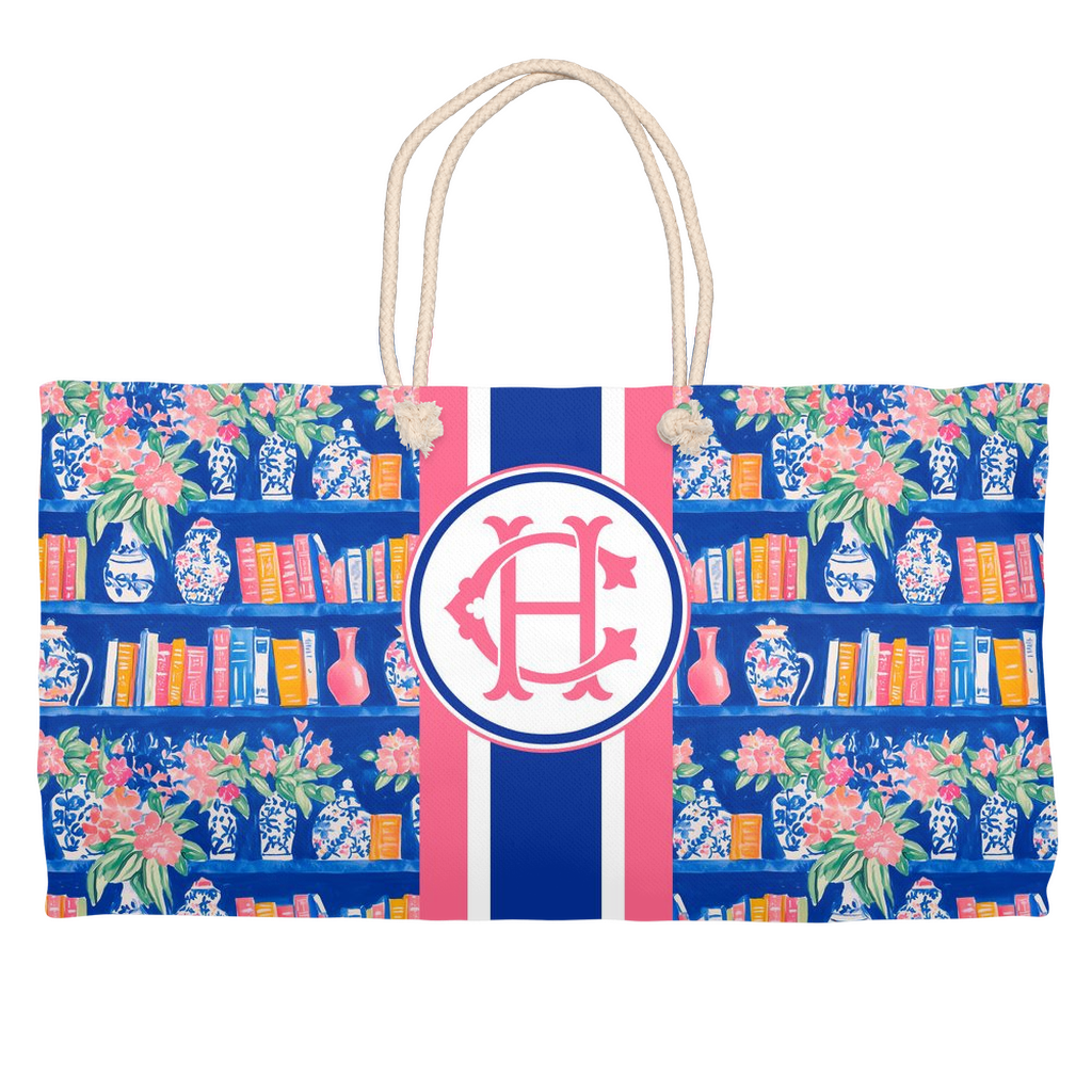 Blue Book Lovers Monogram Tote