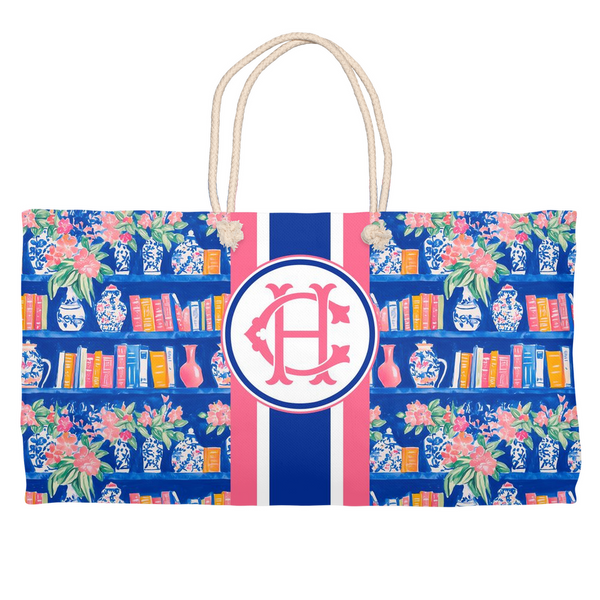 Blue Book Lovers Monogram Tote