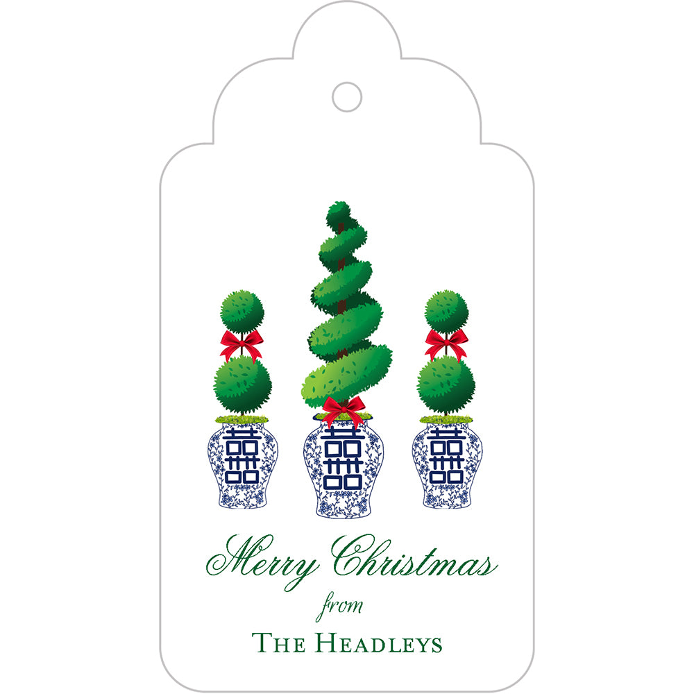 Topiary Trio Holiday Gift Tags