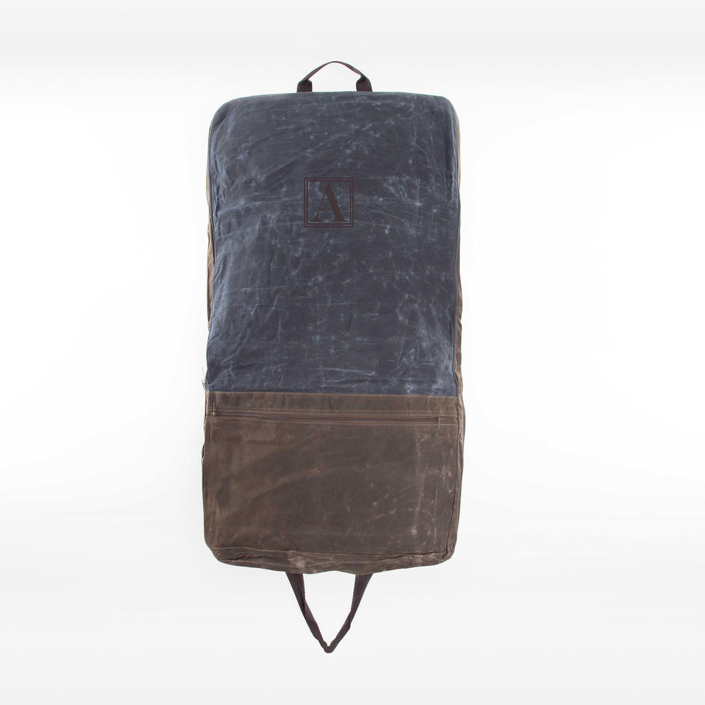 Monogram Waxed Garment Bag, Custom Travel Tote