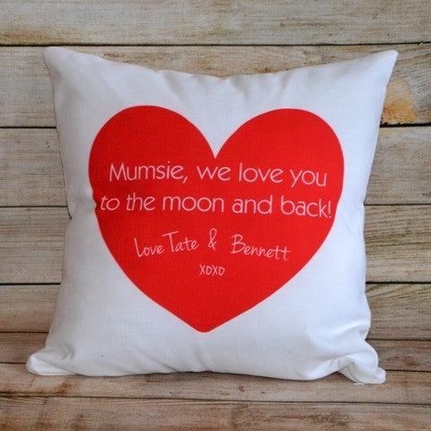 Custom Pillow - "Moon & Back"