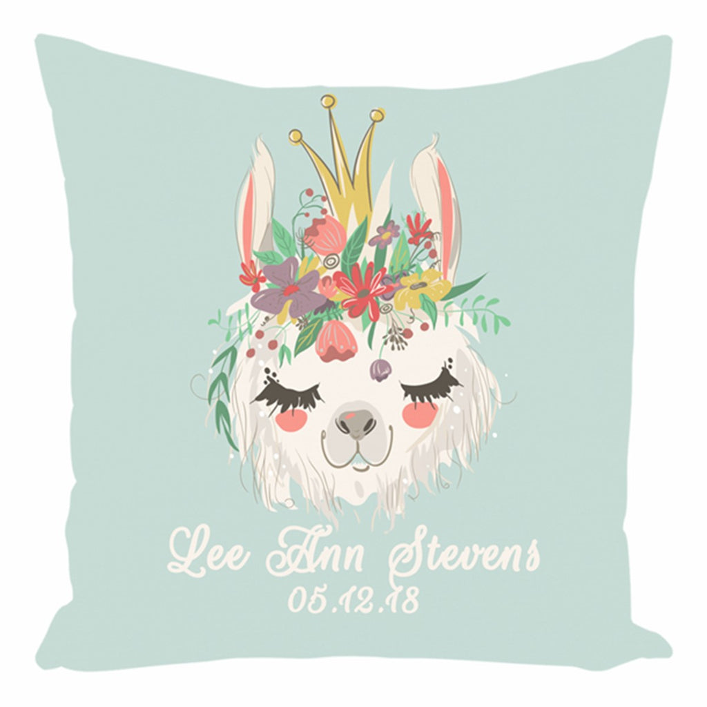 Llama Queen Birth Pillow