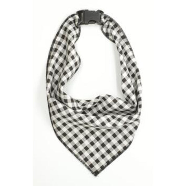 Black Gingham Personalized Pet Scarf