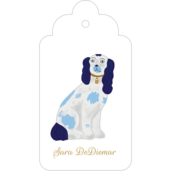 Blue Staffordshire Dog Gift Tags