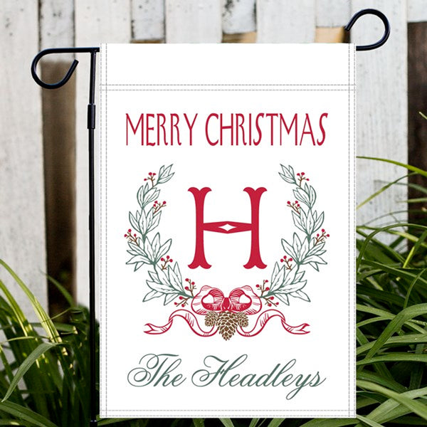 Holiday Wreath Garden or House Flag