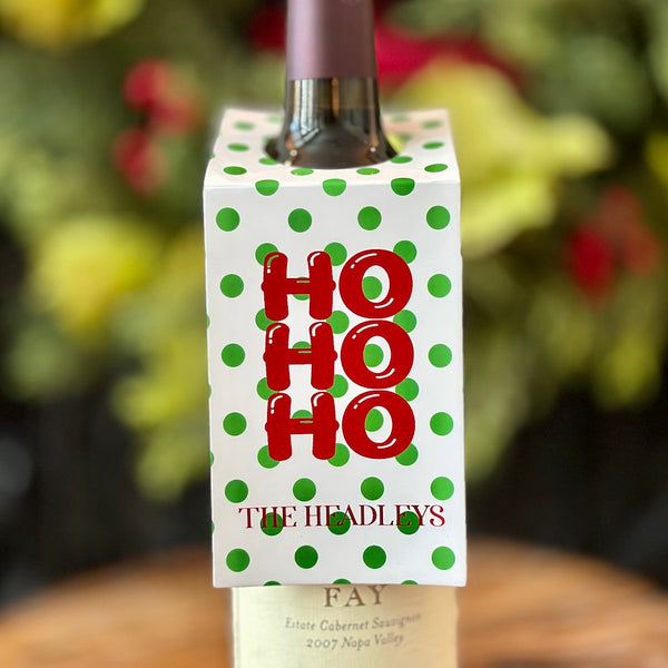 HO HO HO Bottle Tag