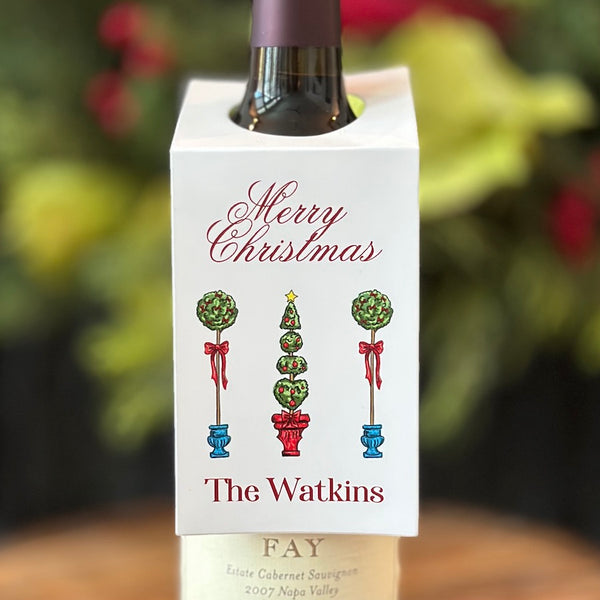 Holiday Topiary Trio Bottle Tag