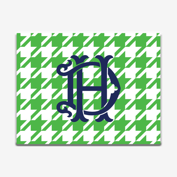 Lime Houndstooth Note Cards