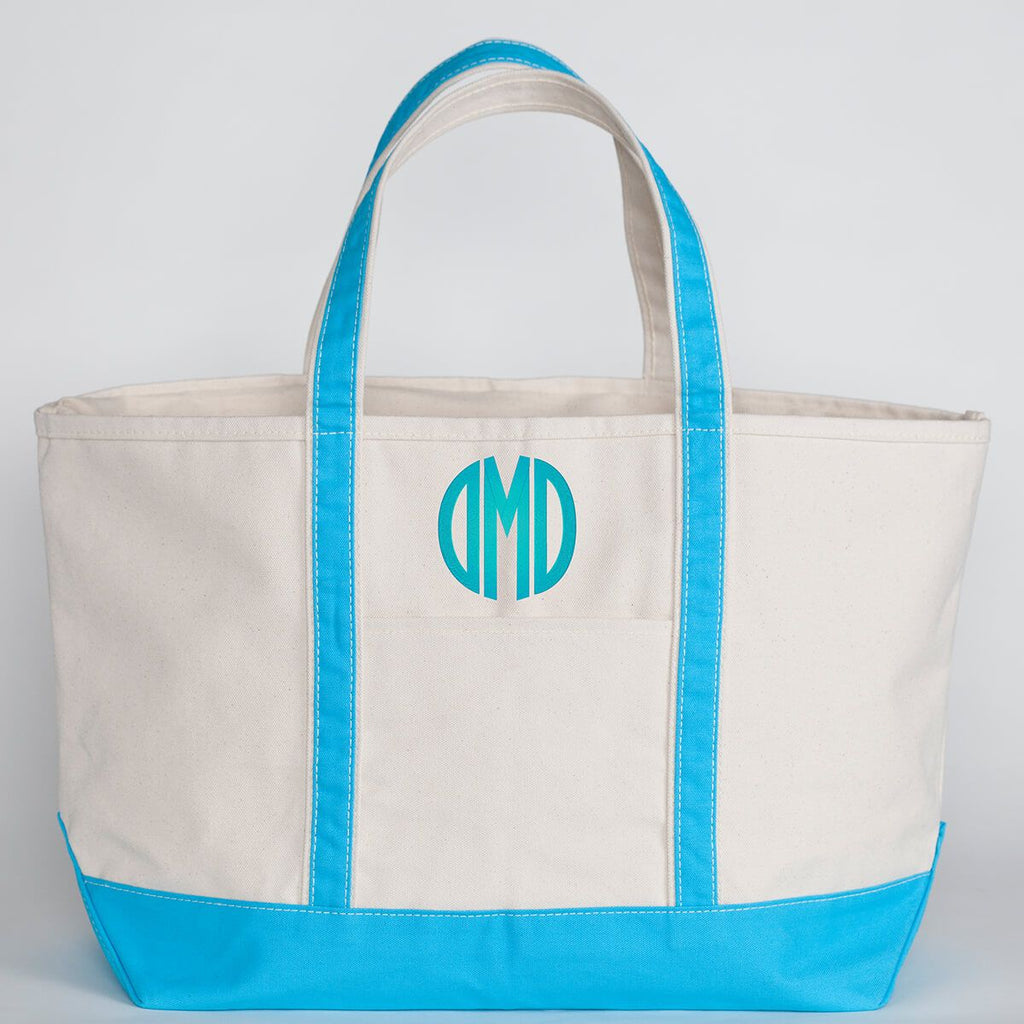 Turquoise Canvas Tote