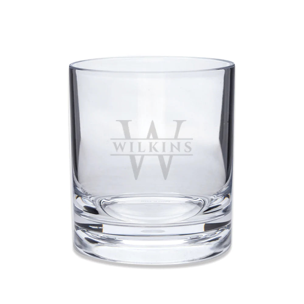 Acrylic Heavy Base Low Ball Glasses - Set of Four