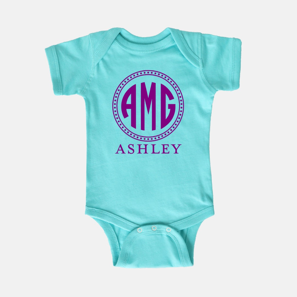 Monogram onesie outlet girl