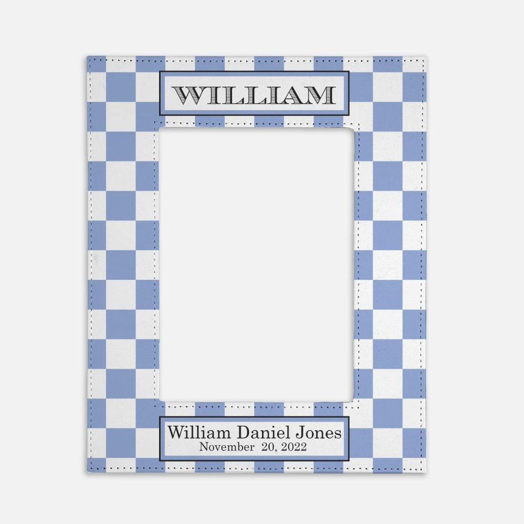 Blue Check Picture Frame