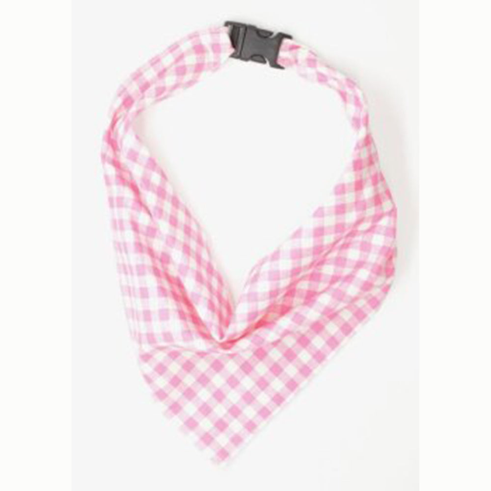 Pink Gingham Personalized Pet Scarf