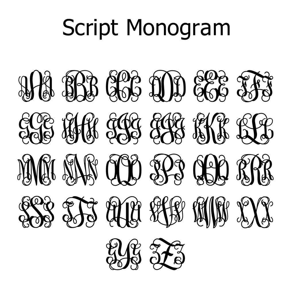  Single Letter Initial Monogram Stationary Set FLAT