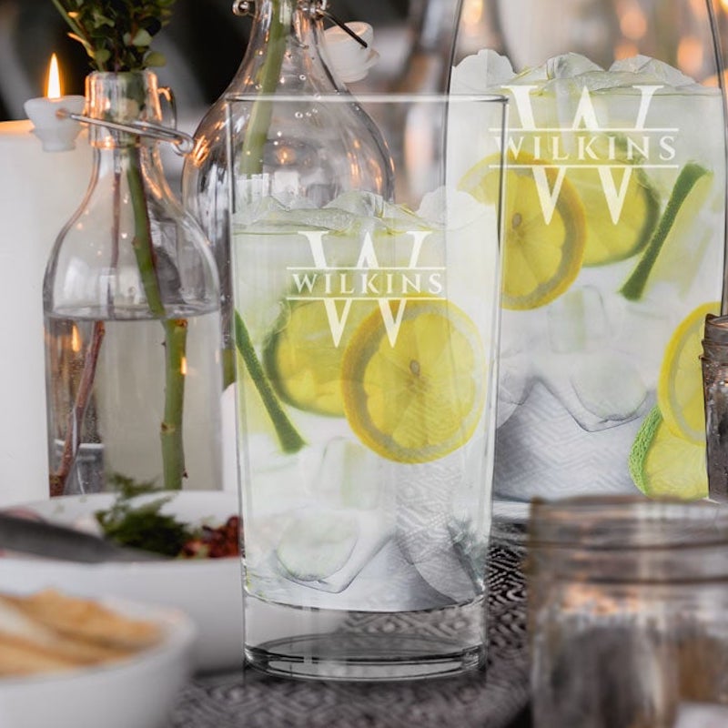 Engraved Tall Cocktail Glasses - Set of Four
