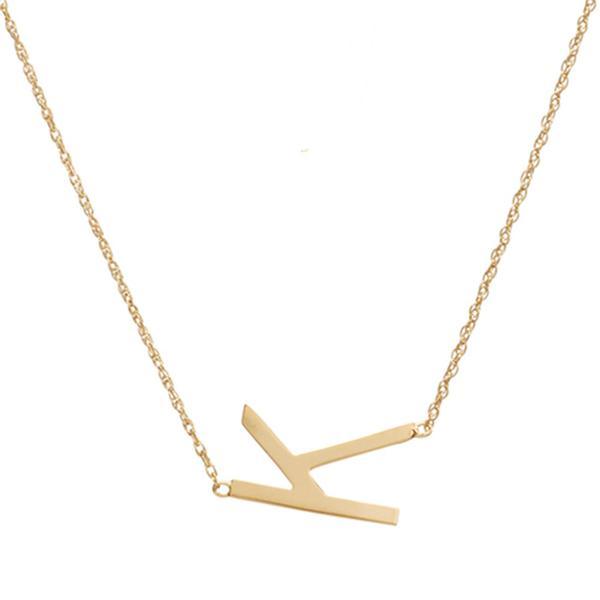 Single Sideways Letter Necklace