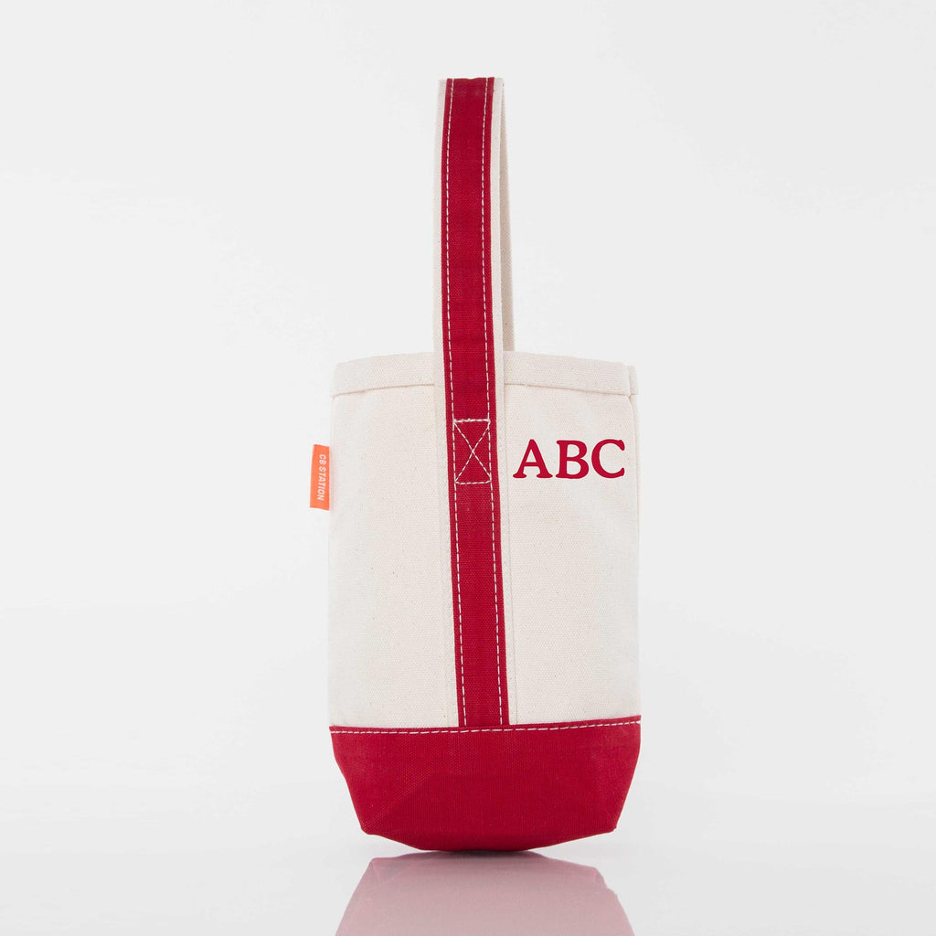 Red Canvas Wine Tote